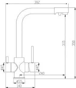 Смеситель для кухни Steel Hammer SH 552 BLACK BR Sancos — официальный сайт