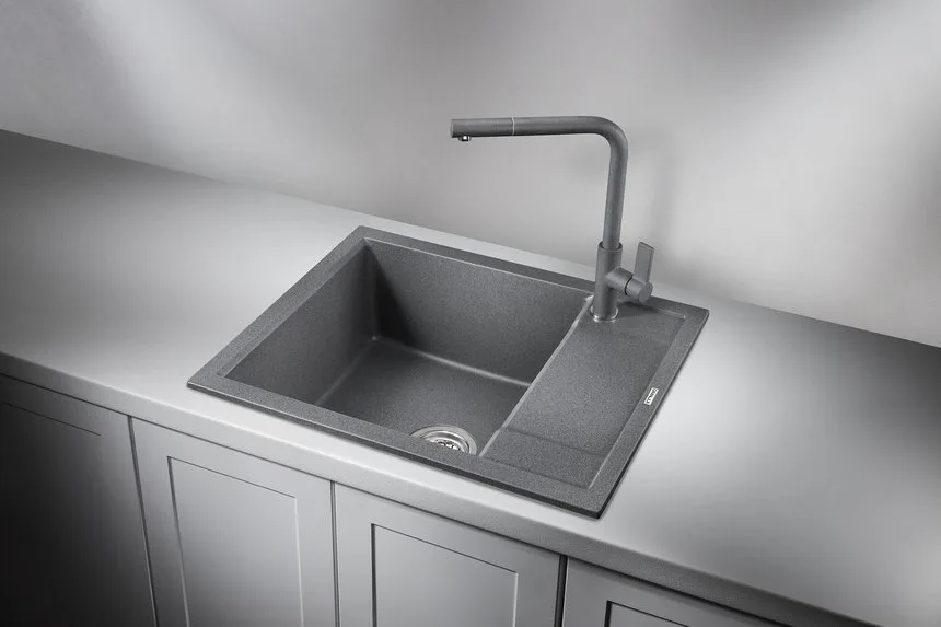 Мойка кухонная Granula 6002, графит Sancos — официальный сайт