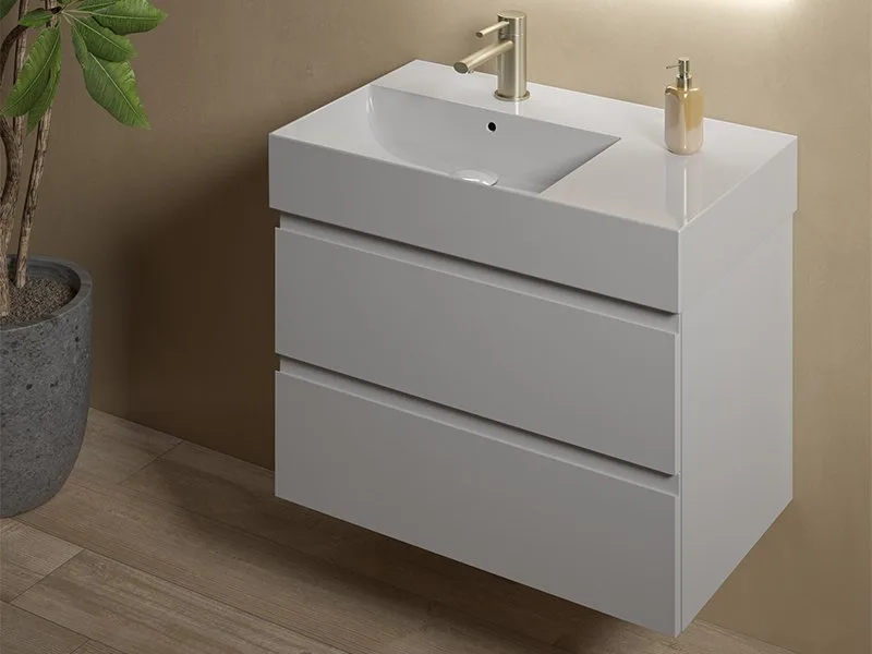 Мебельная раковина Hatria Bahia_13 BHD800465011TS0 80х46 см, столешница справа Sancos — официальный сайт