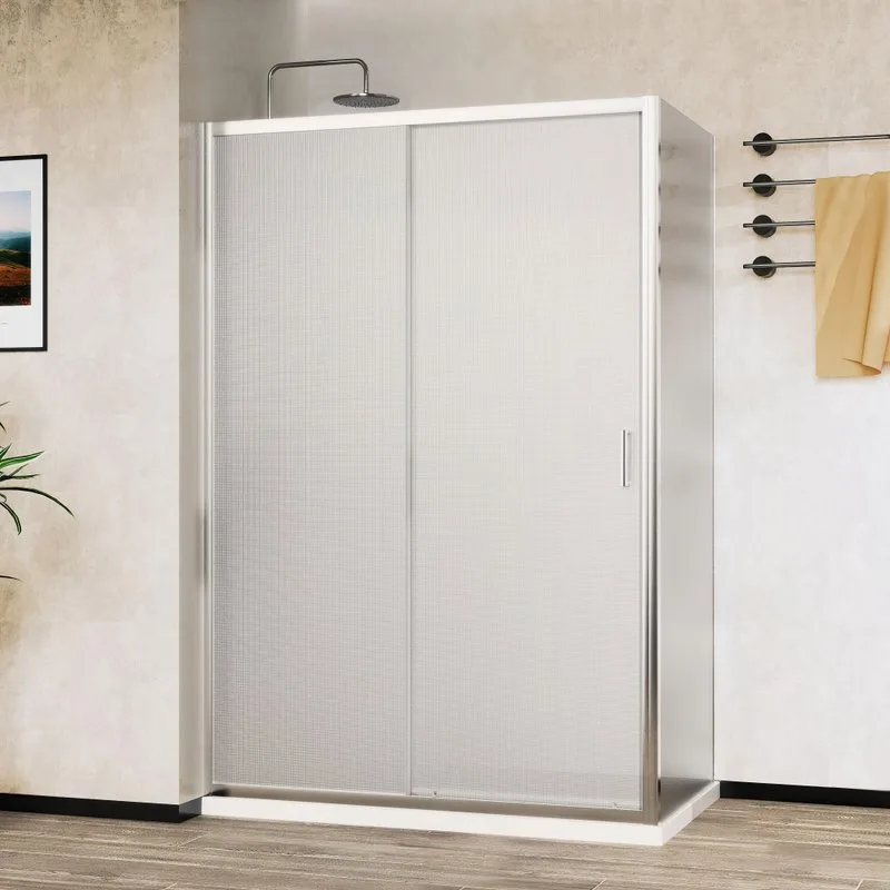 Душевой уголок Vincea City VSR-5CT9012MT 120х90 см, профиль хром, стекло текстурное Sancos — официальный сайт