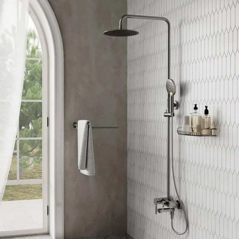 Душевая стойка Wasserkraft A14201, никель Sancos — официальный сайт