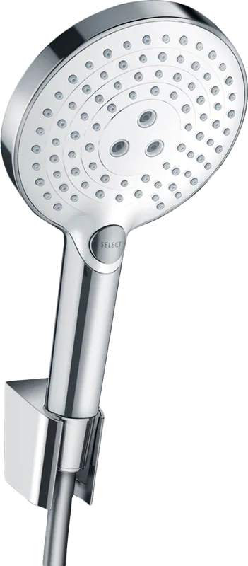 Душевой гарнитур Hansgrohe Raindance Select S 26721400, белый, хром Sancos — официальный сайт
