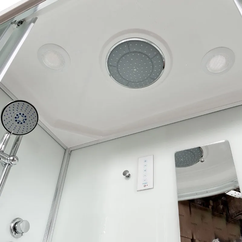 Душевая кабина DTO D279S LED (90х90х220), средний поддон (27 см), профиль хром, стекло матовое (4 мм Sancos — официальный сайт