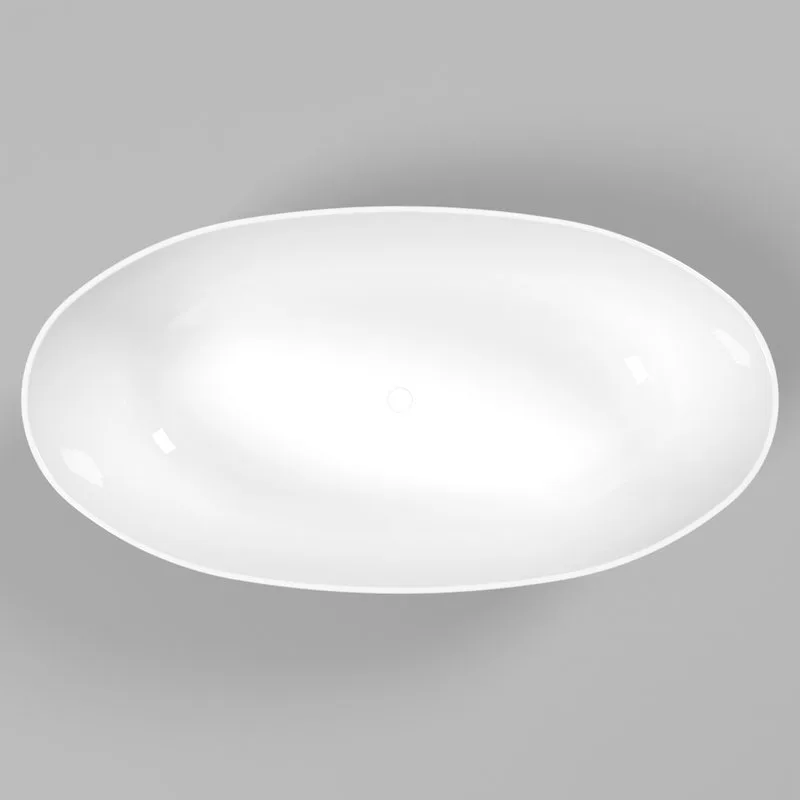 Ванна из искусственного камня WHITECROSS Diamond 170x85 см, отдельностоящая, белая, овальная, с донн Sancos — официальный сайт