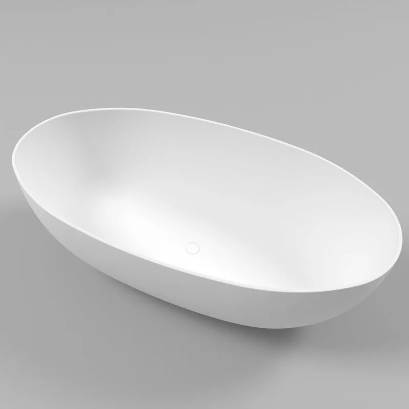 Ванна из искусственного камня WHITECROSS Diamond 170x85 см, отдельностоящая, матовая белая, овальная Sancos — официальный сайт