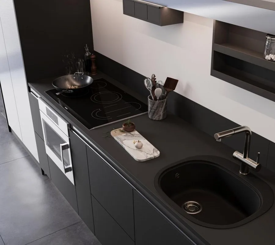 Мойка кухонная Emar Quartz EMQ-1570.C Оникс Sancos — официальный сайт