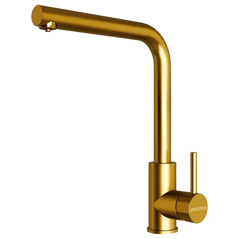 Смеситель для кухни Paulmark Twin Tw213622-BG брашированное золото Sancos — официальный сайт