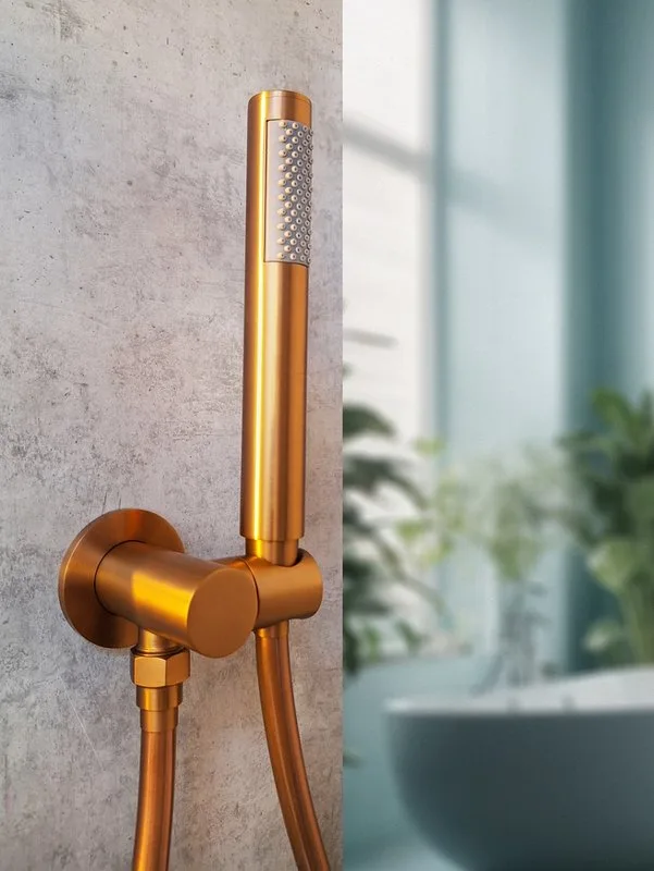 Душевой комплект AltroBagno Unione 040410 RaSp, С ВНУТРЕННЕЙ ЧАСТЬЮ, матовая медь Sancos — официальный сайт