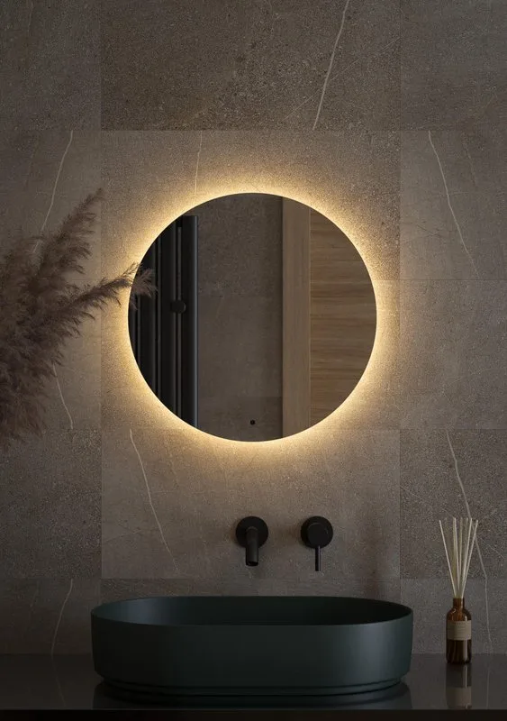 Зеркало круглое Defesto Opti DF 2852R 50 с LED-подсветкой, 3000К, инфракрасный выключатель