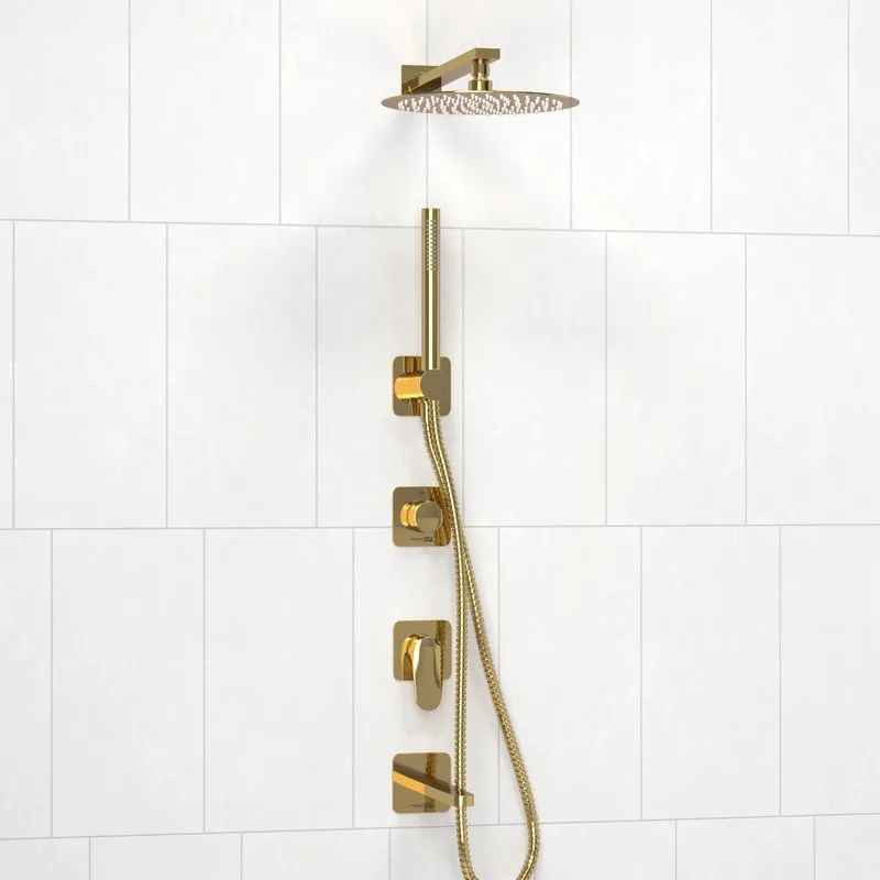 Душевой комплект Wasserkraft Neckar A2151.278.279.183.208.280.197.281, С ВНУТРЕННЕЙ ЧАСТЬЮ, золото Sancos — официальный сайт