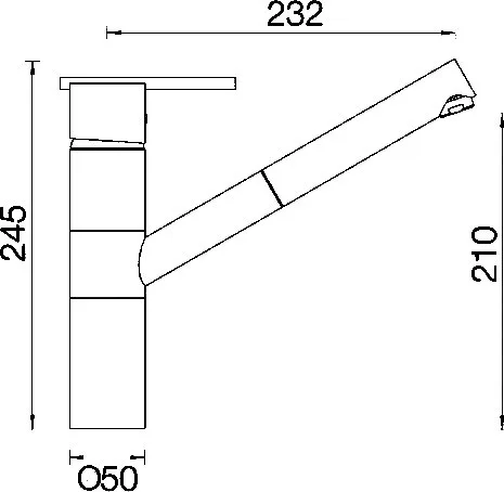 Смеситель для кухни Schock Centros-D выдвижной излив, нержавеющая сталь Sancos — официальный сайт