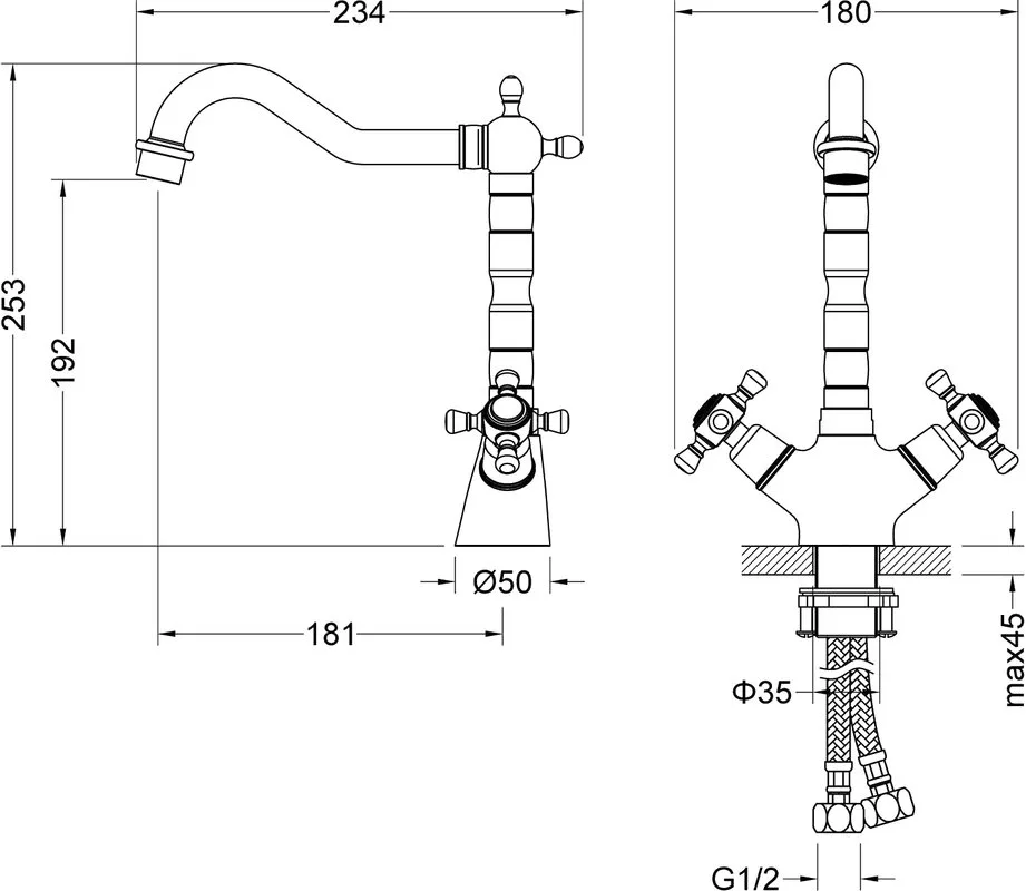 Смеситель для раковины Timo Nelson 0143/03F черный Sancos — официальный сайт