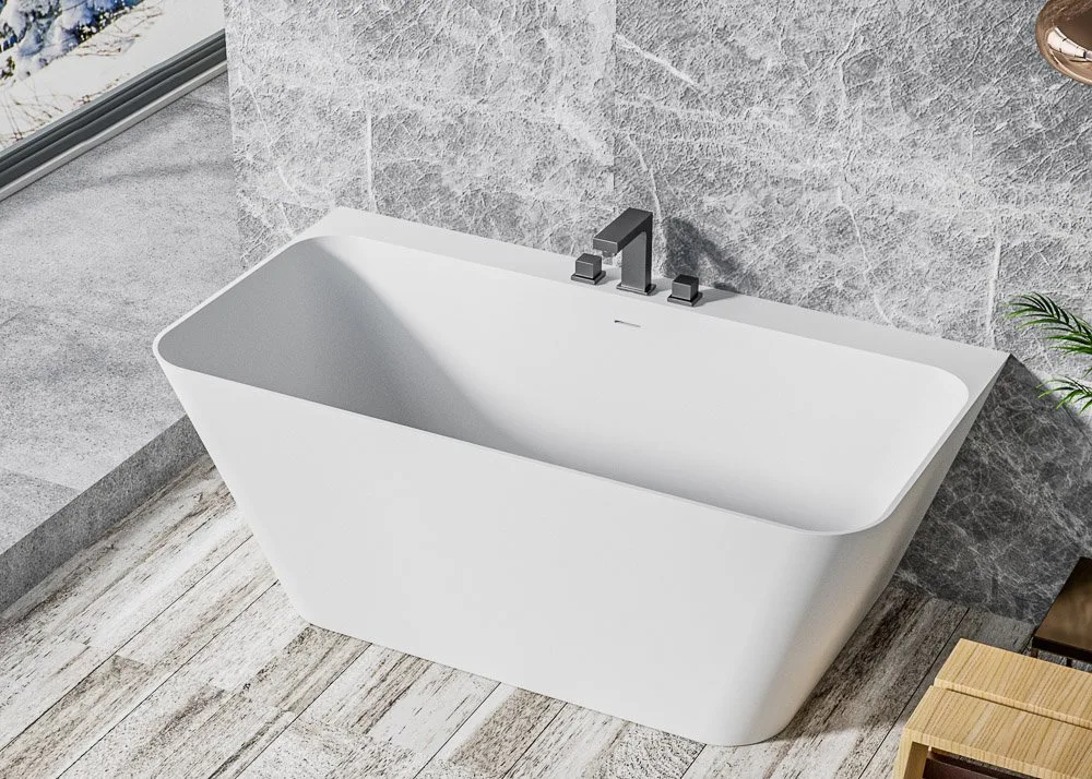 Ванна из искусственного камня Cezares Liner Solid Surface 170x80 см, пристенная, матовая белая, с до Sancos — официальный сайт