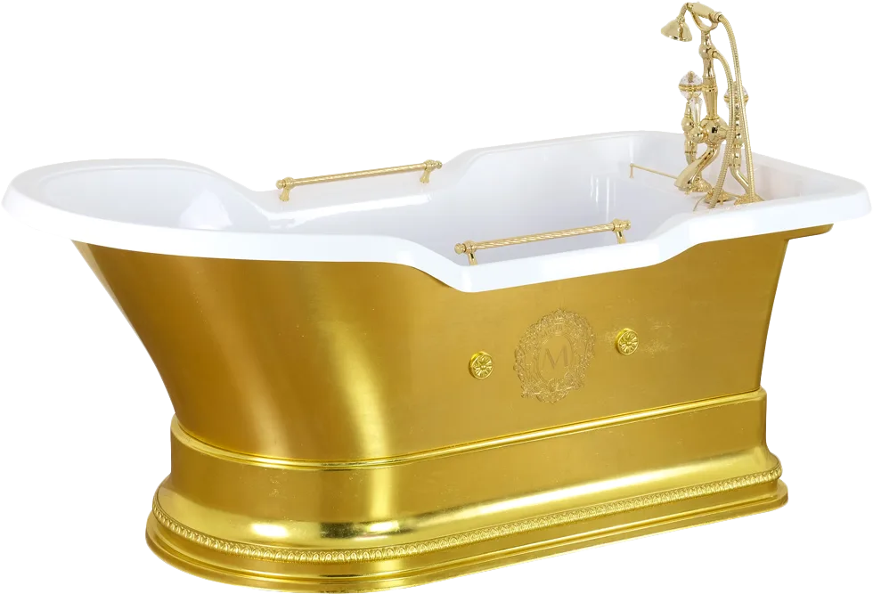 Ванна из искусственного камня Migliore Impero 26351 180x85 см, отдельностоящая, белая, с ручками, со Sancos — официальный сайт