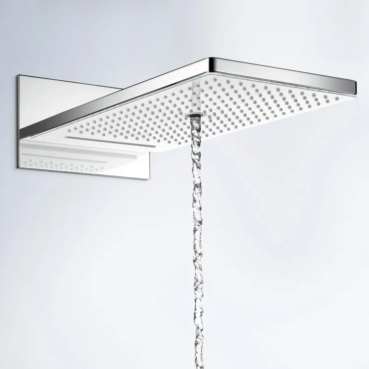 Верхний душ Hansgrohe Rainmaker Select 580 3jet 24011400 EcoSmart, белый, хром Sancos — официальный сайт