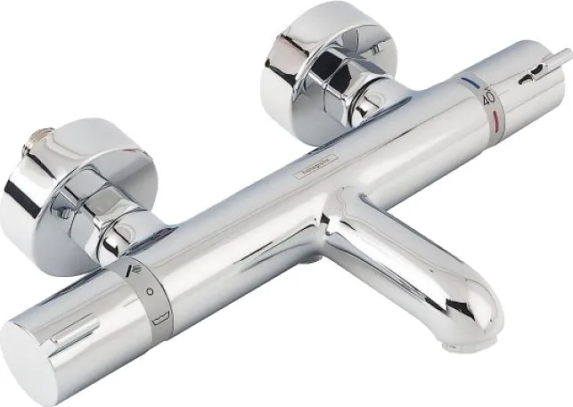 Термостатический смеситель Hansgrohe Ecostat Comfort 13114000, для ванны с душем, хром Sancos — официальный сайт