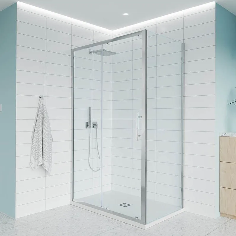 Душевой уголок Veconi Evo 100SP CH 120х90 см, профиль глянцевый хром, стекло прозрачное Sancos — официальный сайт