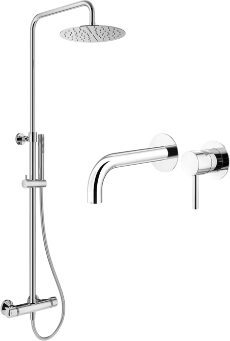 Комплект для ванной Plumberia Selection Ixo KITXO6302CR210 С ВНУТРЕННЕЙ ЧАСТЬЮ, хром Sancos — официальный сайт