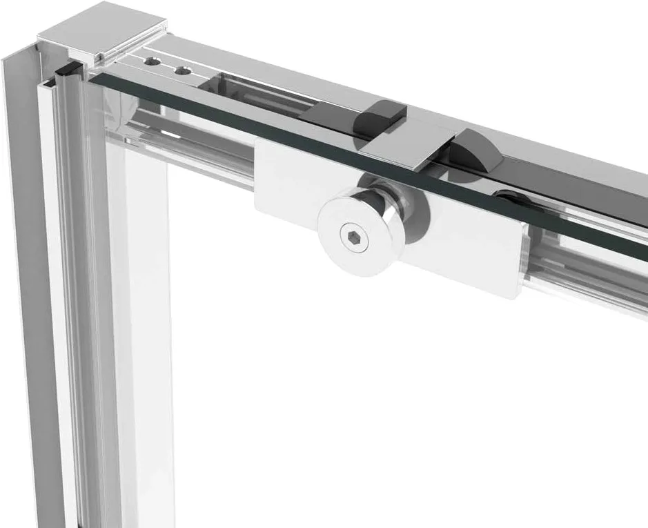 Душевая дверь в нишу Vincea Slim Soft VDS-1SS100CL 100 см, профиль хром, стекло прозрачное Sancos — официальный сайт