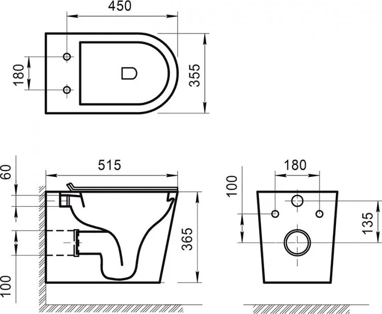 Чаша для унитаза подвесного BelBagno Flay-r BB053CHR Sancos — официальный сайт