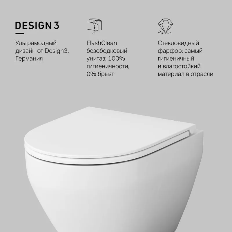 Унитаз подвесной AM.PM Spirit V2.0 C701700SC Sancos — официальный сайт