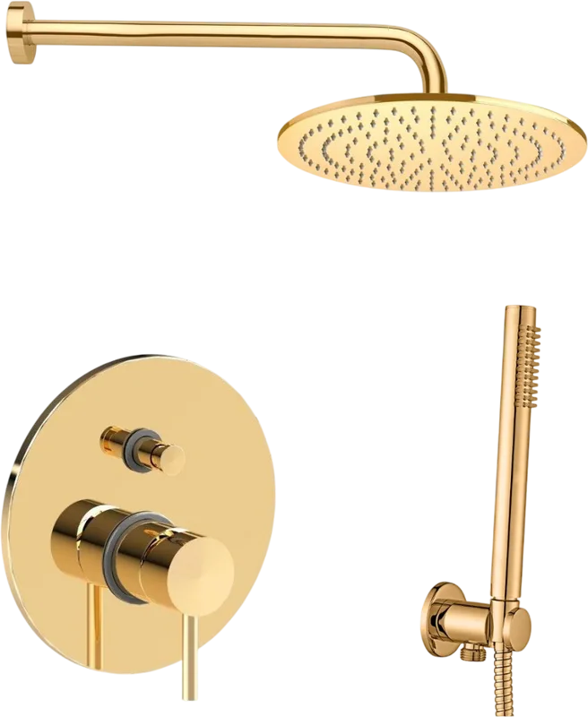 Душевой комплект Paffoni Light KITLIG015HG, С ВНУТРЕННЕЙ ЧАСТЬЮ, медовое золото Sancos — официальный сайт