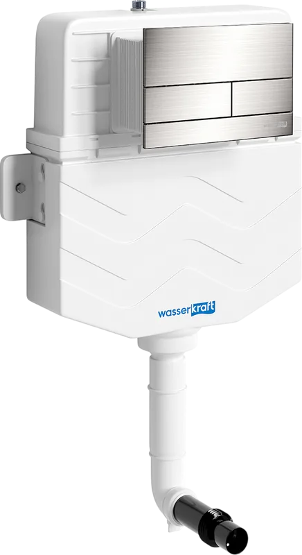 Смывной бачок скрытого монтажа Wasserkraft Aller 10TLT.031.ME.BN04, с кнопкой смыва никель Sancos — официальный сайт