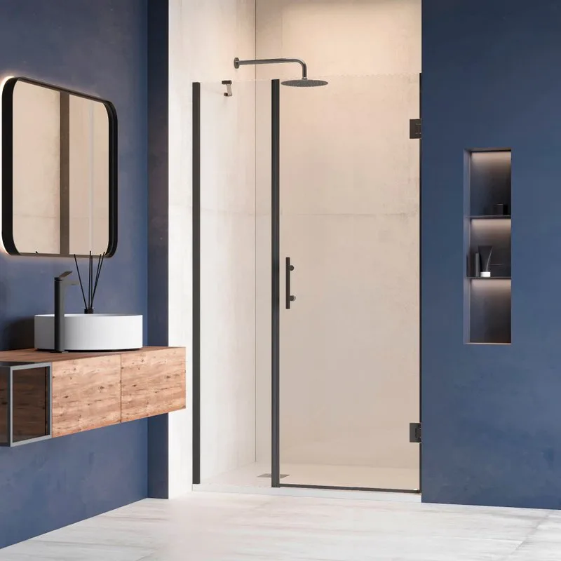 Душевая дверь в нишу RGW Hotel HO-012-B 1200х1950 профиль черный, стекло прозрачное Sancos — официальный сайт