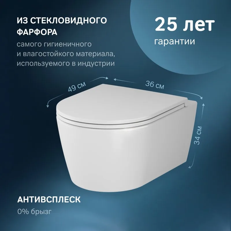 Унитаз подвесной AM.PM Func C8F1700SC Sancos — официальный сайт