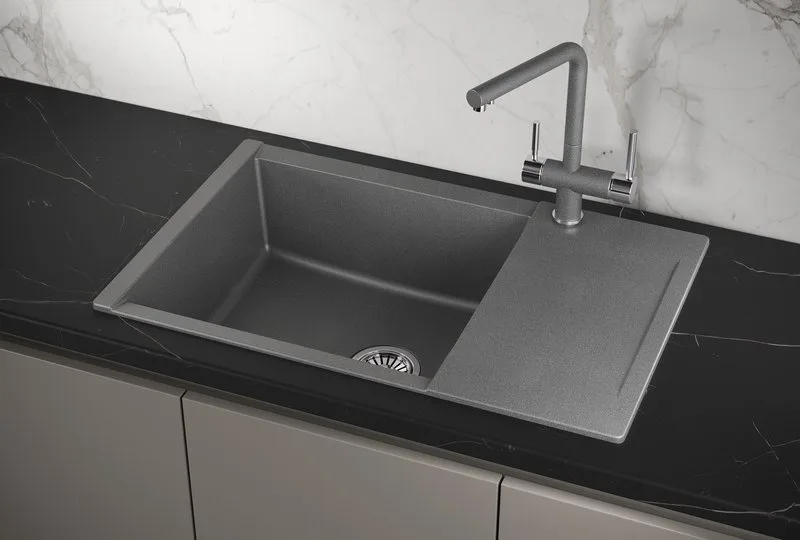 Мойка кухонная Granula Estetica 7807, графит Sancos — официальный сайт