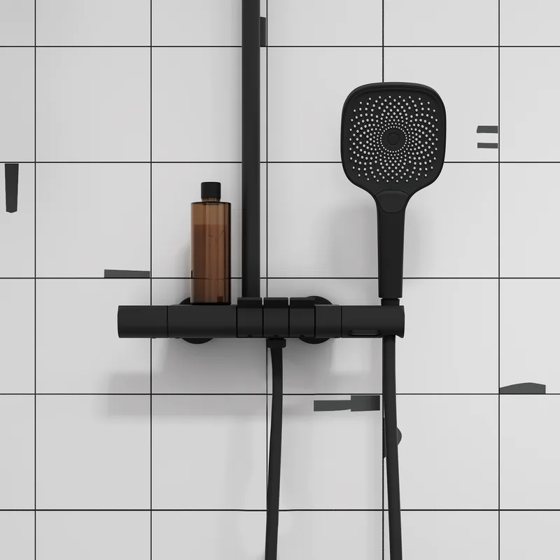 Душевая стойка IDDIS SpaHome SPHBLTKi06, черный матовый Sancos — официальный сайт