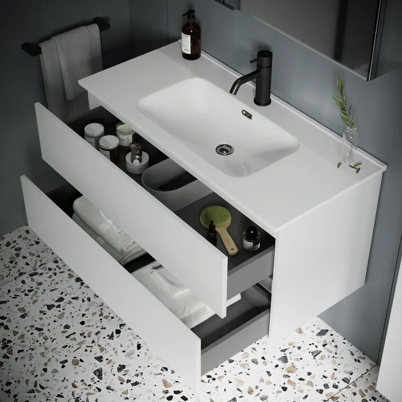 Тумба с раковиной Sancos Urban 100 см белый глянец Sancos — официальный сайт
