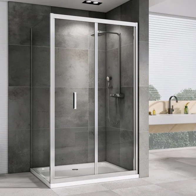 Душевой уголок Abber Sonnenstrand AG07090-S85 90x85, профиль хром, стекло прозрачное Sancos — официальный сайт