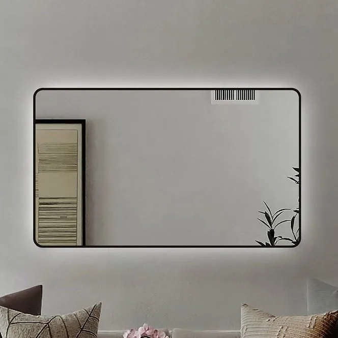 Зеркало Art&Max Siena S 120х80 черное, с LED-подсветкой, 6000К Sancos — официальный сайт