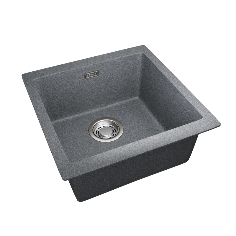 Мойка кухонная Emar Quartz EMQ-1455.P, антрацит Sancos — официальный сайт