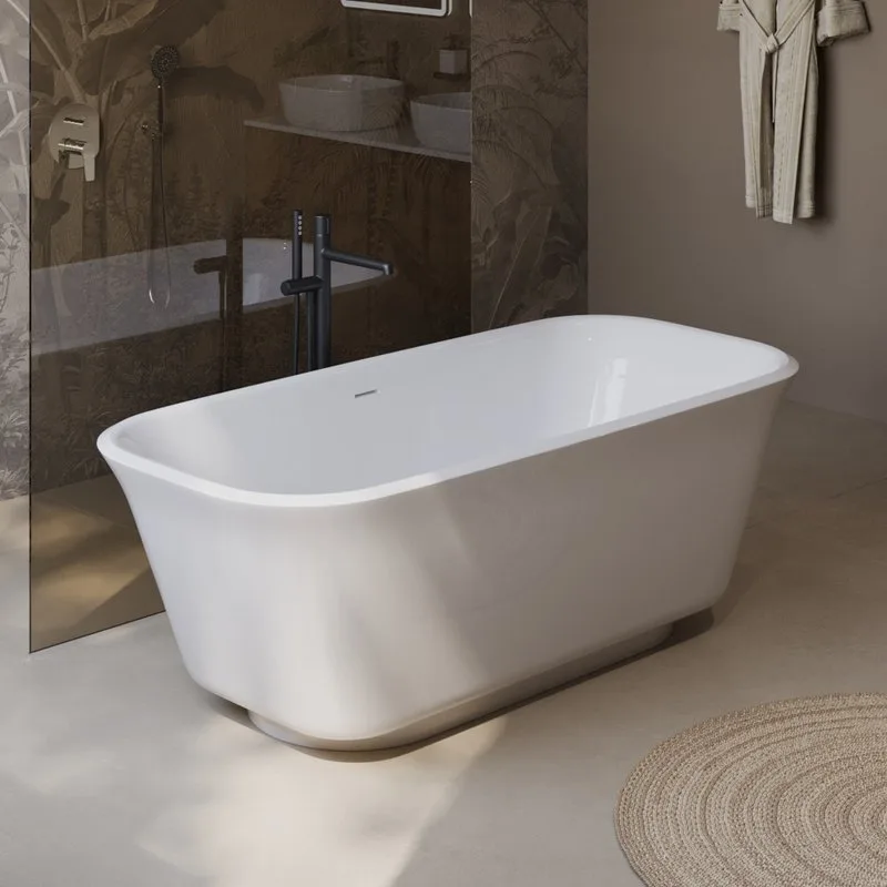 Акриловая ванна BelBagno Due BB702 170x80 см, отдельностоящая, белая, на ножках, со сливом-переливом Sancos — официальный сайт