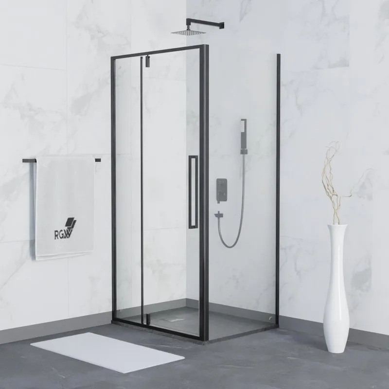 Душевой уголок RGW Stilvoll SV-03B+100 см (89-92)x100x200 профиль черный матовый, стекло прозрачное Sancos — официальный сайт
