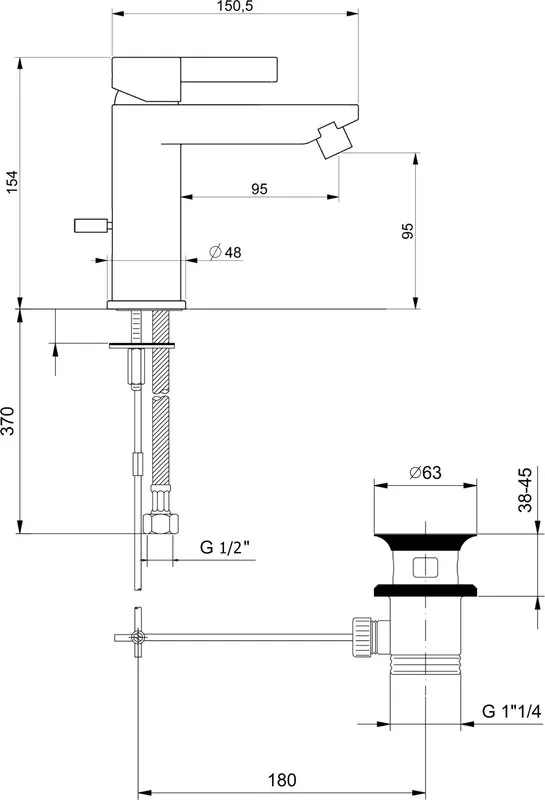 Смеситель для биде Webert DoReMi DR840102015 хром Sancos — официальный сайт
