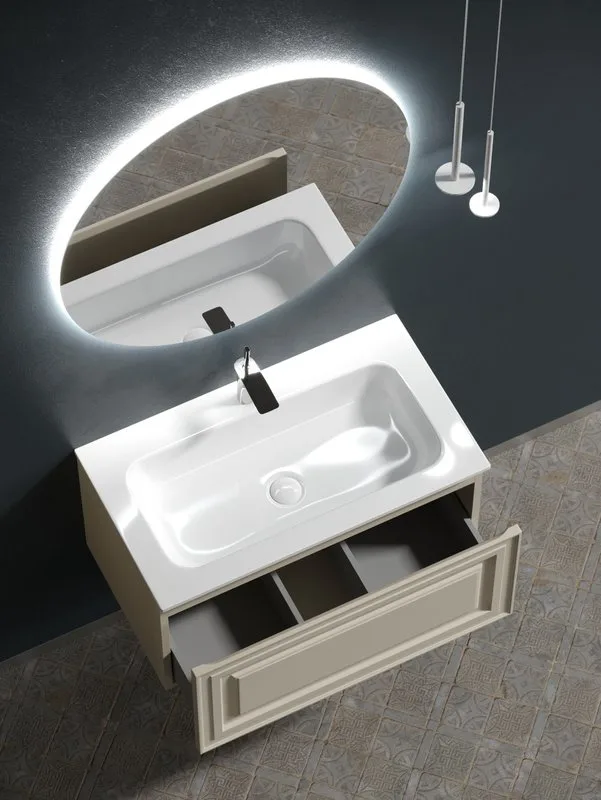 Тумба с раковиной Sancos Very 80 beige soft Sancos — официальный сайт
