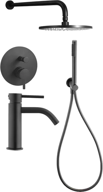 Комплект для ванной Paffoni Light KITLIG015NO071 С ВНУТРЕННЕЙ ЧАСТЬЮ, черный Sancos — официальный сайт