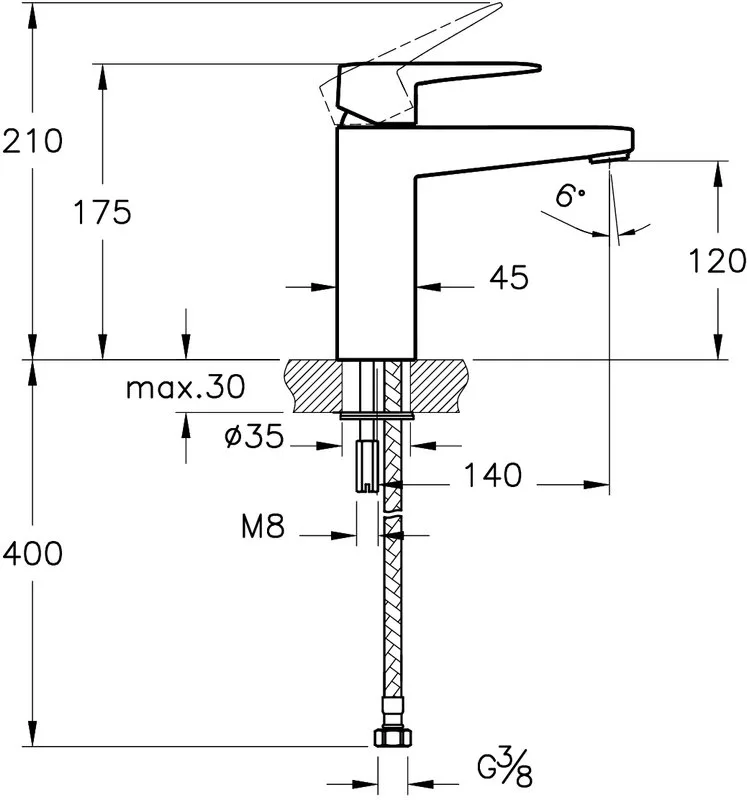 Смеситель для раковины VitrA Root Square A4273126EXP медный Sancos — официальный сайт