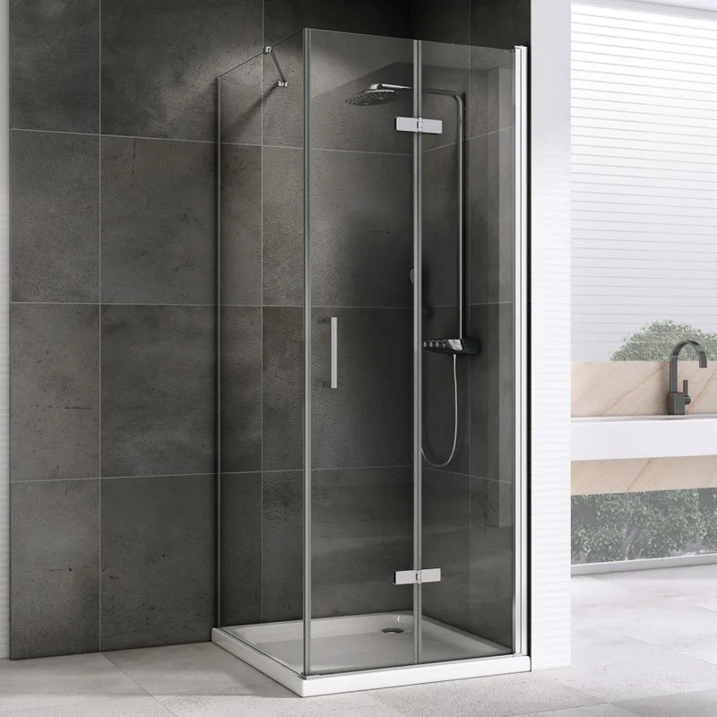Душевой уголок Abber Zart AG08090P-S81 90х80, профиль хром, стекло прозрачное Sancos — официальный сайт