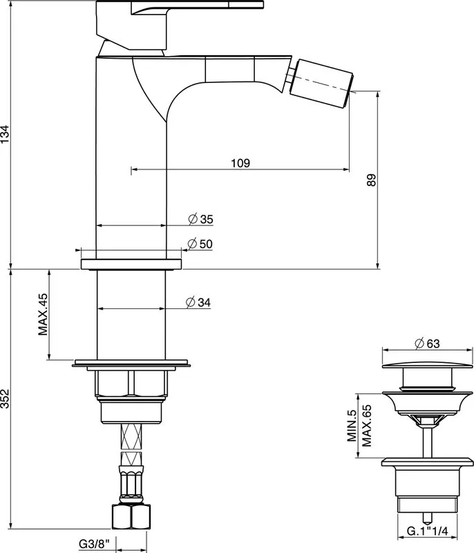 Смеситель для биде Gattoni H2OMIX 7000 7005070C0 хром Sancos — официальный сайт