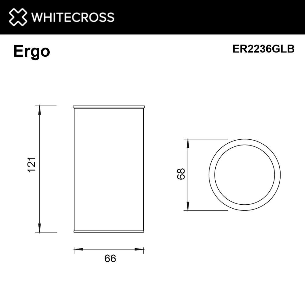 Стакан WHITECROSS Ergo ER2236GLB брашированное золото Sancos — официальный сайт