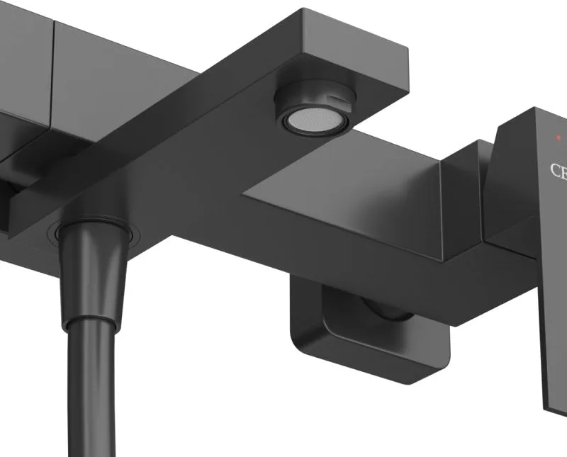 Смеситель для ванны с душем Cezares Slider SLIDER-VD-NOP, матовый черный Sancos — официальный сайт