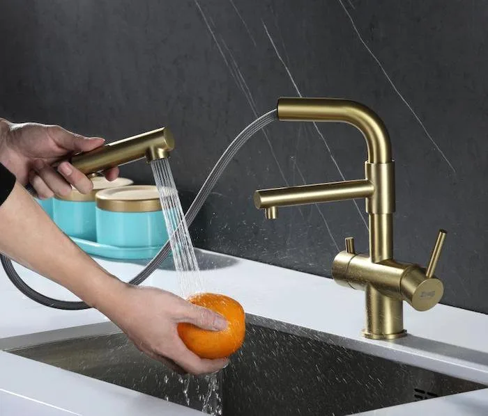 Смеситель для кухни Zorg Sanitary SZR-3216 Bronze бронза Sancos — официальный сайт