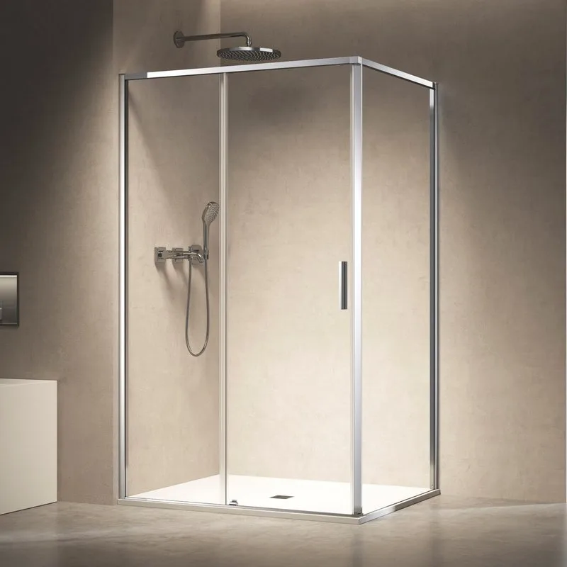 Душевой уголок Vincea Slim VSR-6SL8014CL 140х80 см, профиль глянцевый хром, стекло прозрачное Sancos — официальный сайт