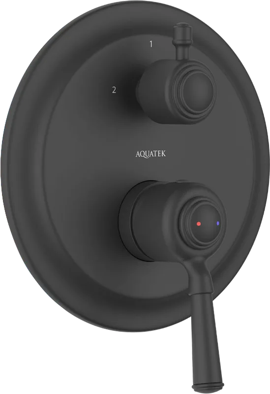Встраиваемый смеситель AQUATEK Классик AQ1546MB С ВНУТРЕННЕЙ ЧАСТЬЮ, матовый черный Sancos — официальный сайт