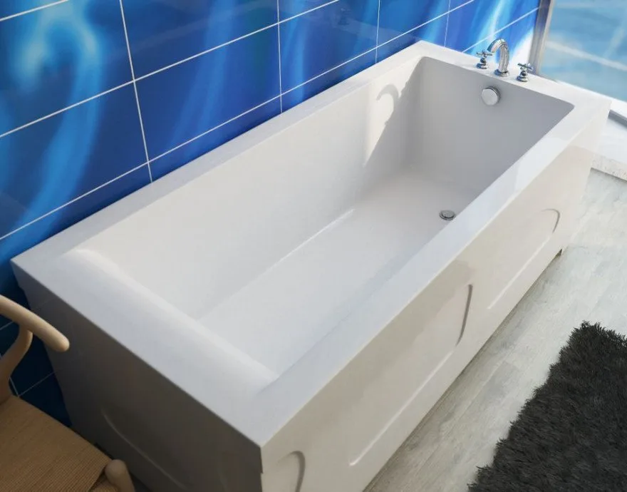 Ванна из искусственного камня Эстет Дельта 170x80 см, пристенная, на ножках Sancos — официальный сайт