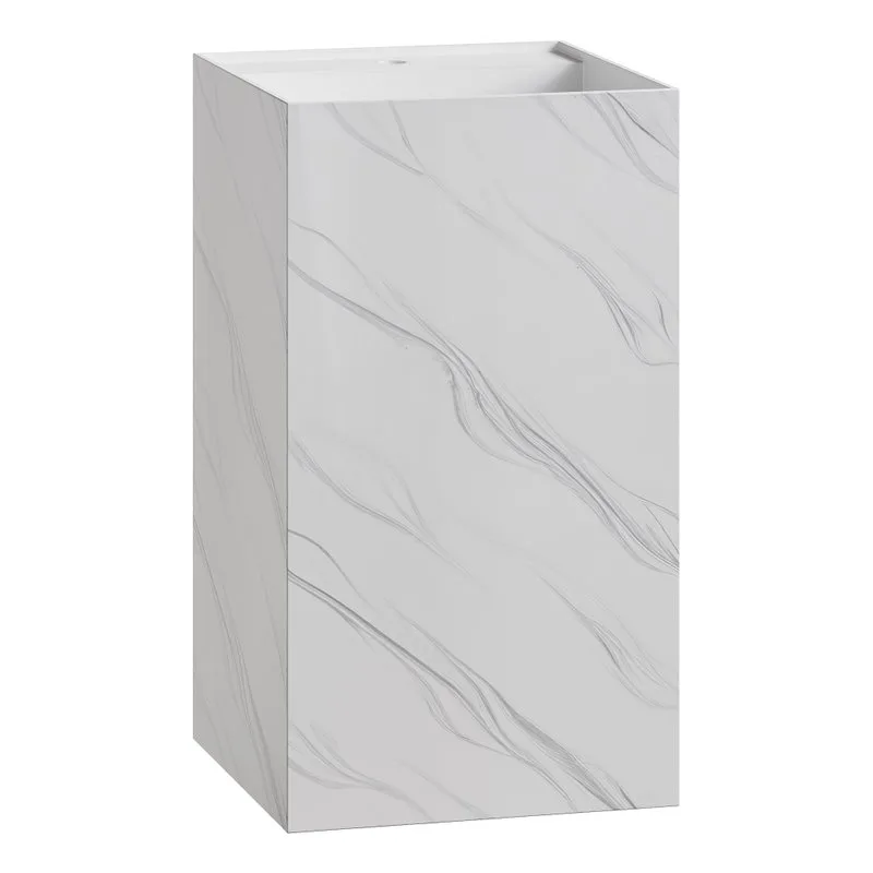Раковина Boheme Cube 802-CLCT Corian 48х48х85 Calacatta, напольная Sancos — официальный сайт